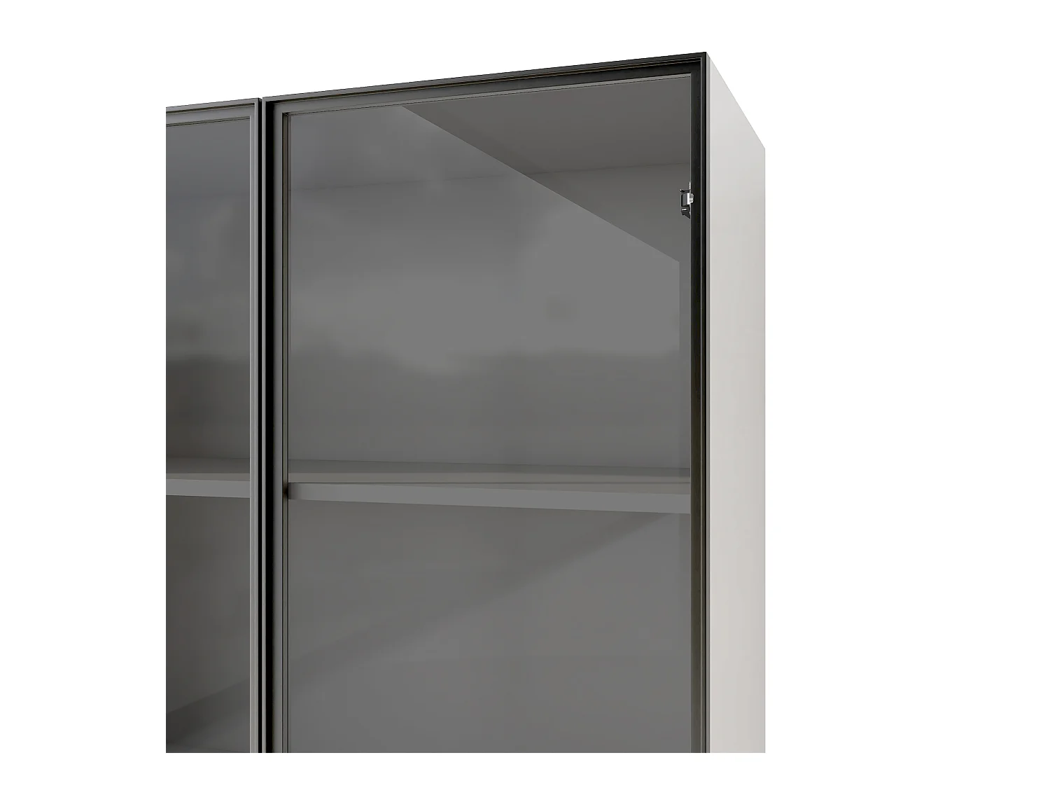 Vitrine LED 140x40x160 cm - Meuble avec verre trempé, étagères ouvertes, 3 tiroirs, LED multicolores, Soft-Close, blanc (140x40x160 cm)