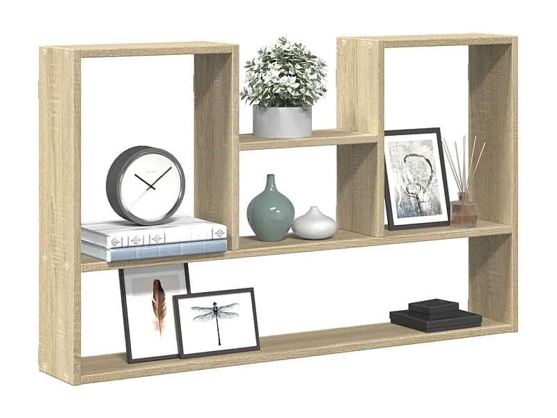 Estante de pared de roble Sonoma 99x15x60 cm madera de ingeniería