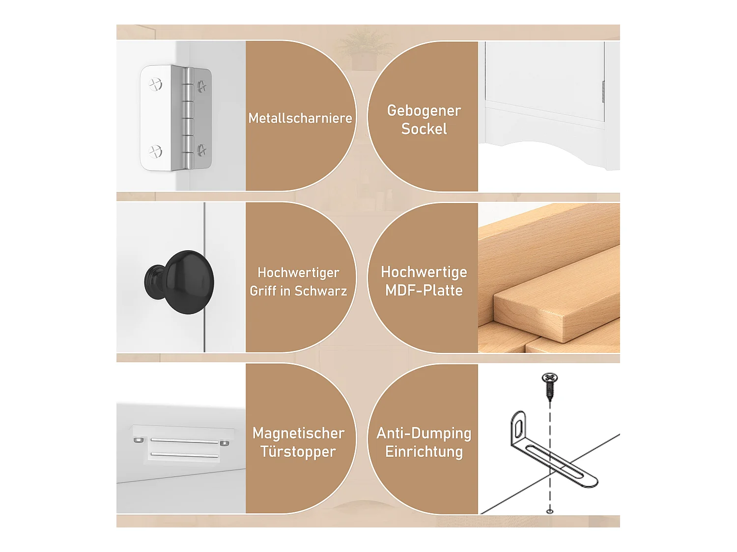 Driehoekige badkamerkast, vochtbestendige verf, verstelbare planken, 2 deuren, wit (51,7 x 32 x 155,4 cm)
