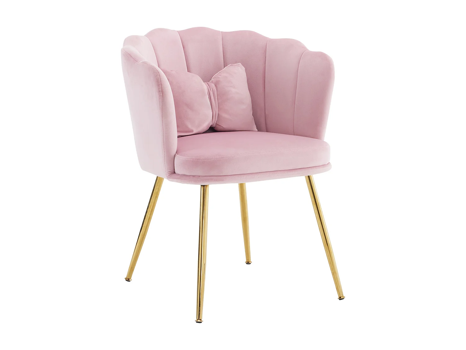 Set van 6 moderne fluwelen stoelen met bladmotief, vlindervormig lendenkussen, gouden metalen poten, beige (63x58x77 cm)