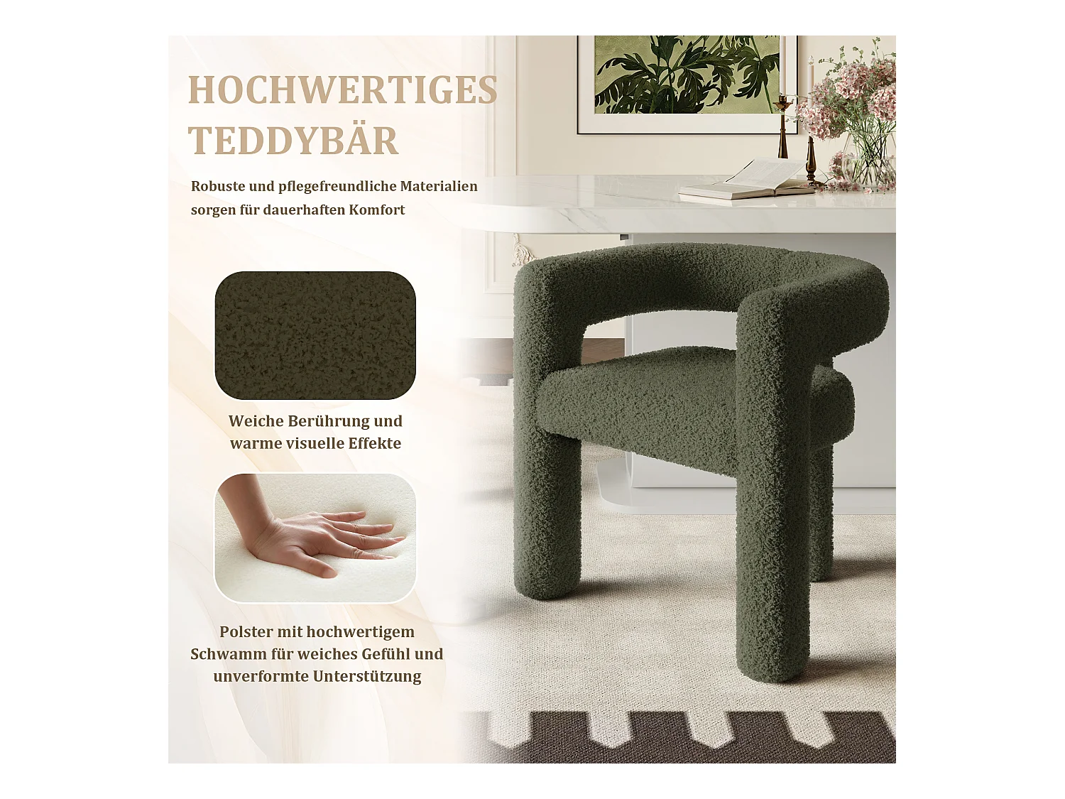 Fauteuil ergonomique, design unique, confort maximal et utilisable partout, moderne et robuste, montage rapide (62.5x32.5x71 cm)