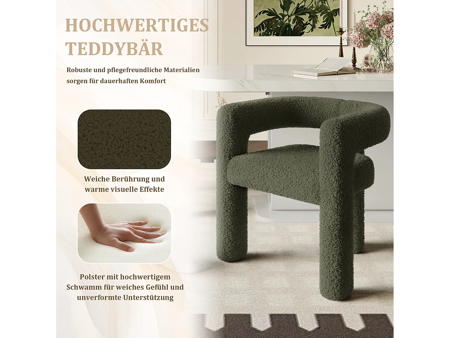 Fauteuil ergonomique, design unique, confort maximal et utilisable partout, moderne et robuste, montage rapide (62.5x32.5x71 cm)