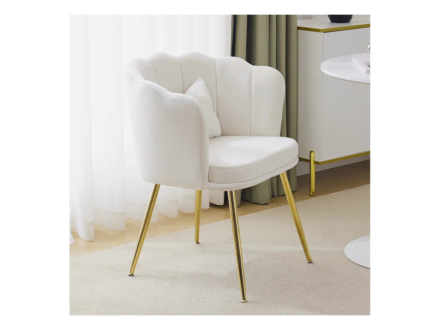 Fauteuil Moderne avec Dossier Réglable, Fauteuil de Salon, Velours, Moutarde (165x90x77 cm)