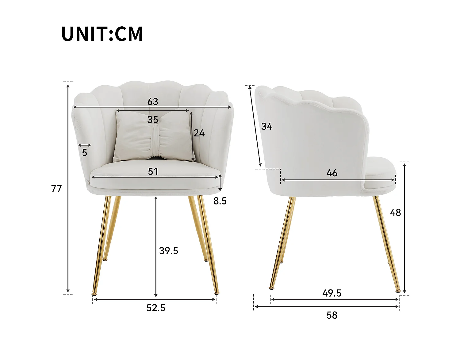Moderne fauteuil met verstelbare rugleuning, woonkamerfauteuil, fluweel, mosterdgeel (165x90x77 cm)