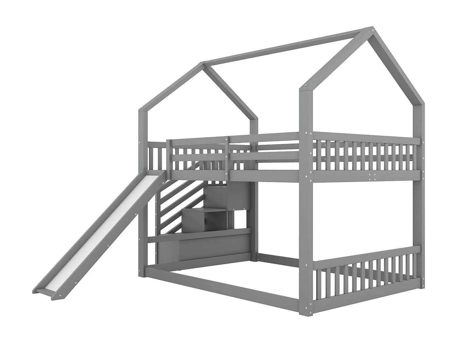 Rocking-chair avec accoudoirs, tissu peluche, bois et métal, gris clair (94x70x100 cm)