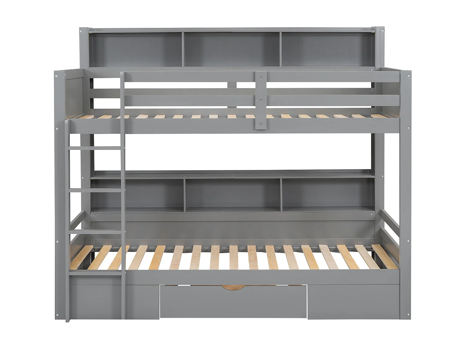 Fauteuil à bascule en sherpa, confortable et robuste, structure bois crème (63x95x97cm)