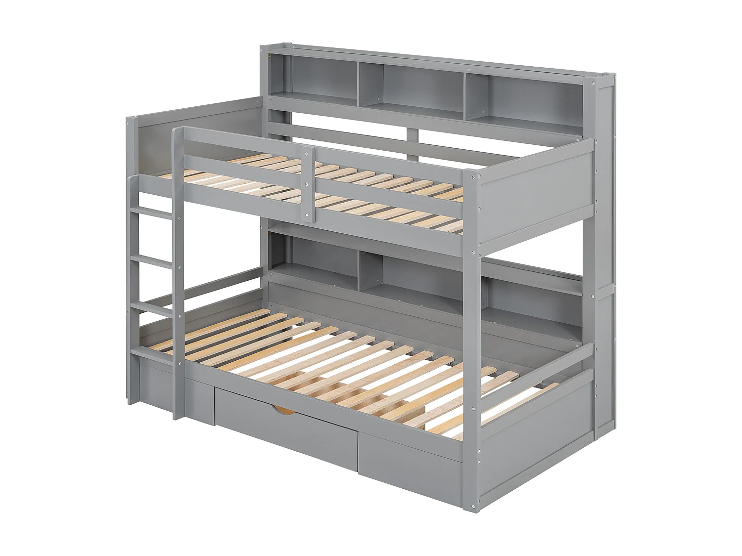 Bequemer und stabiler Sherpa-Schaukelstuhl mit cremefarbenem Holzrahmen (63 x 95 x 97 cm)