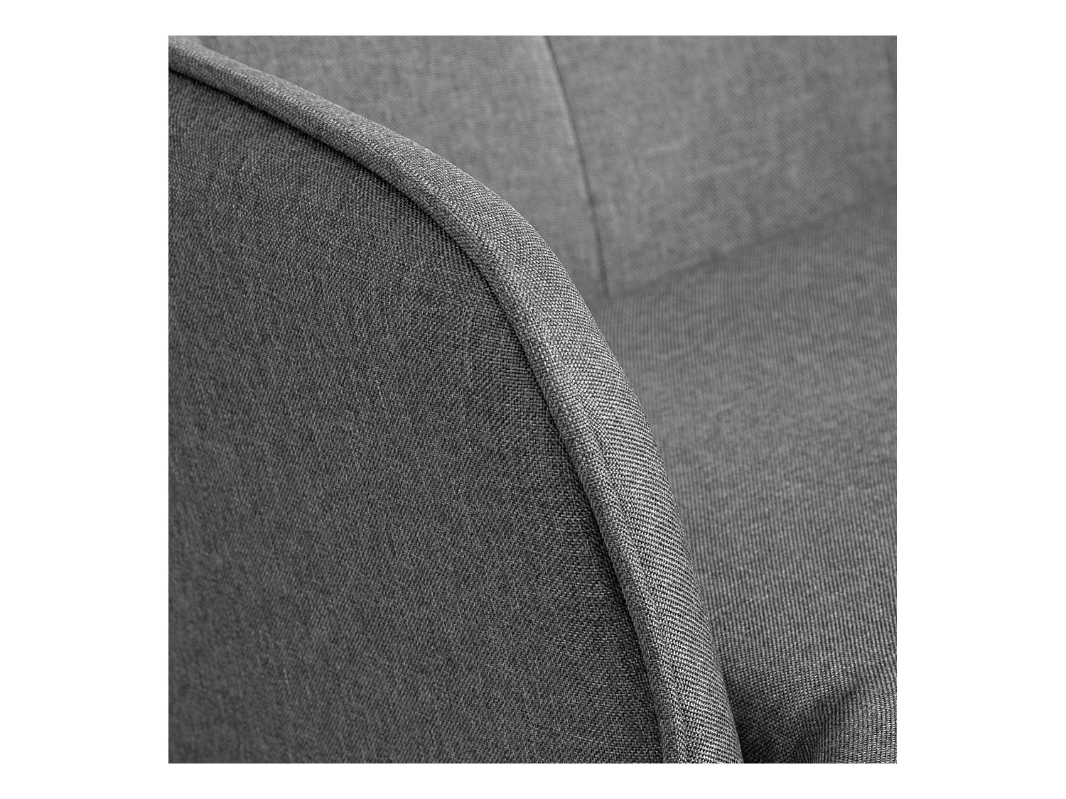 Fauteuil à bascule avec repose-pieds, tissu lin, gris foncé (64x89x90cm)