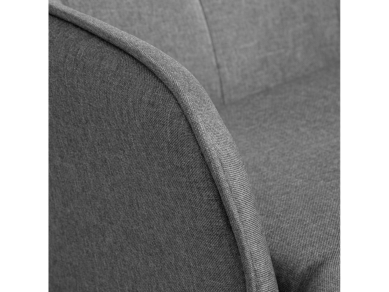 Schommelstoel met voetenbankje, linnen stof, donkergrijs (64x89x90cm)