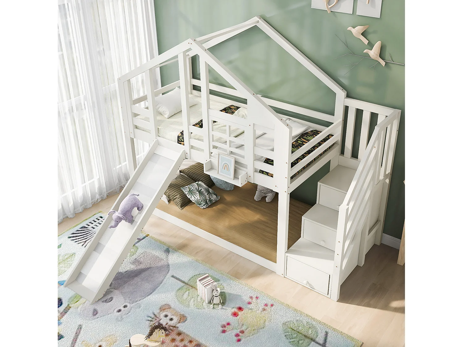 Fauteuil à bascule ergonomique, tissu velours, armature en métal, gris clair (65x70x96 cm)