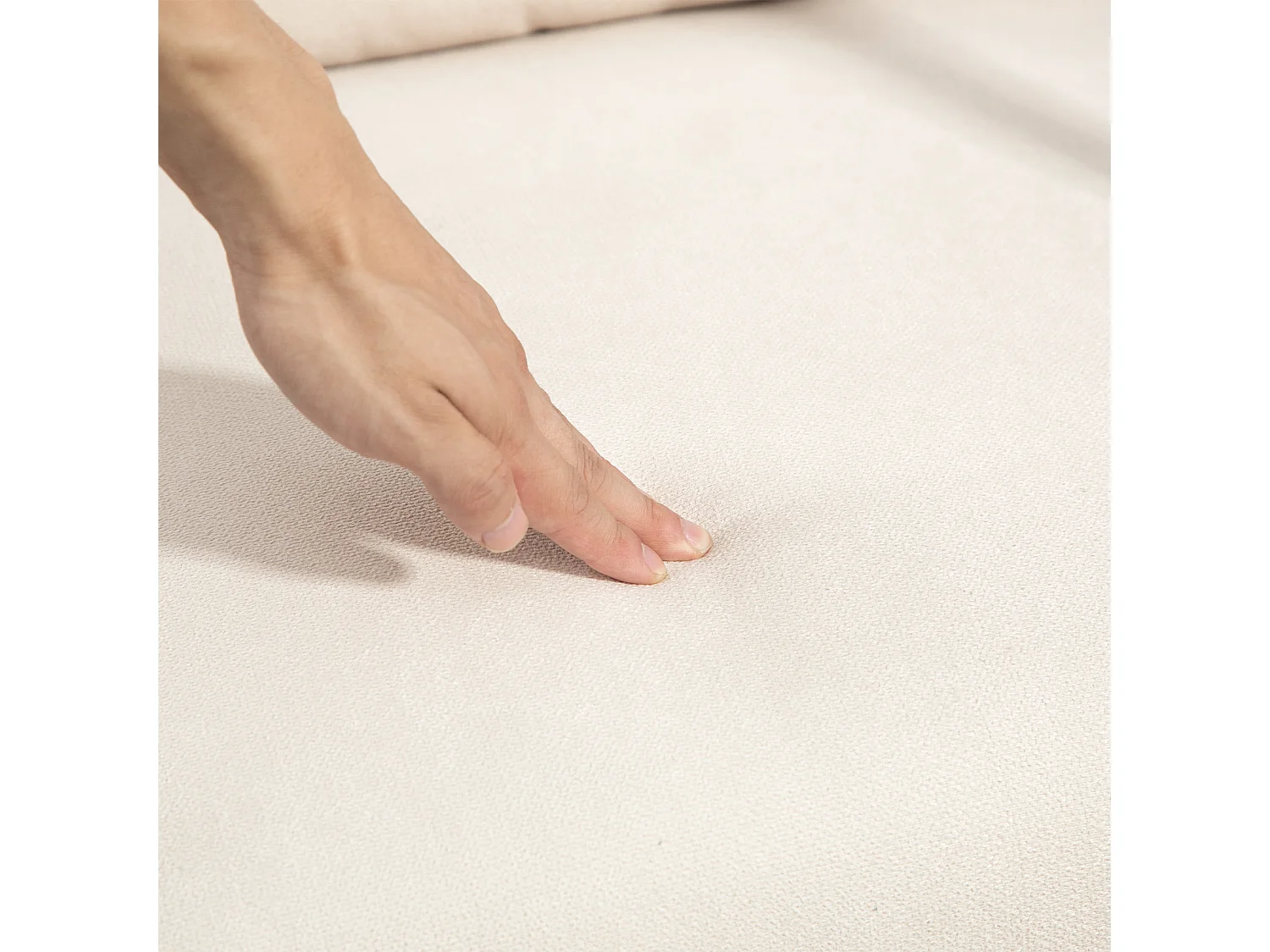 Mecedora con reposapiés, sillón relax con funda de lino, patas de madera, mecedora para dormitorio, salón, capacidad 150 kg (96x65x94,5 cm)