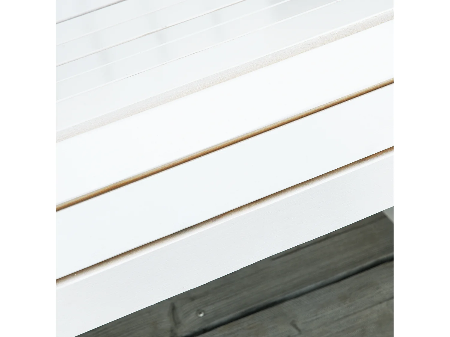 Fauteuil Adirondack, fauteuil à bascule, bois, blanc, idéal pour jardin et balcon (77x94x97 cm)