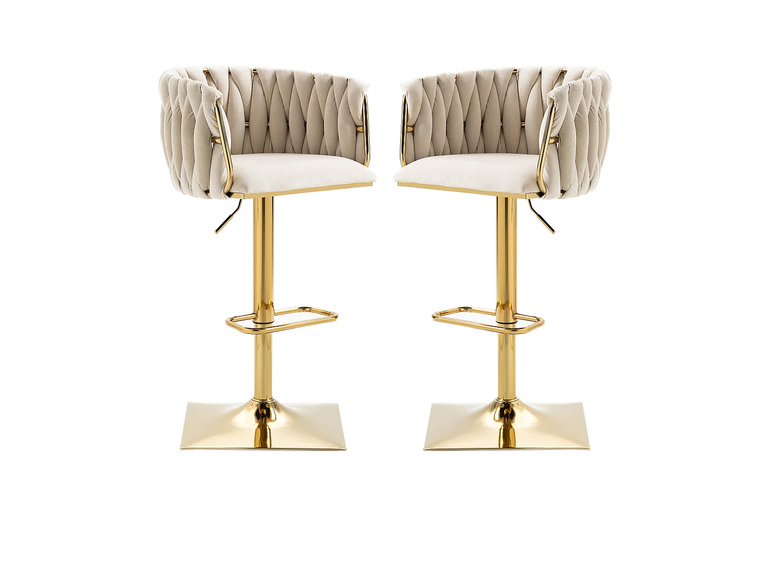 Tabouret de bar vintage avec dossier et repose-pieds, hauteur de comptoir, chaise de salle à manger pour îlot de cuisine, bar, (53x51x87 cm)