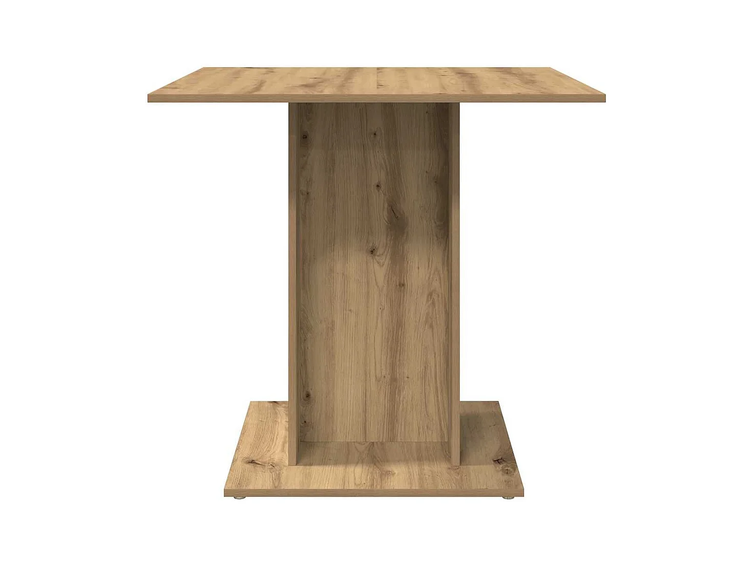 Handgemaakte eikenhouten eettafel 80x80x75 cm van bewerkt hout