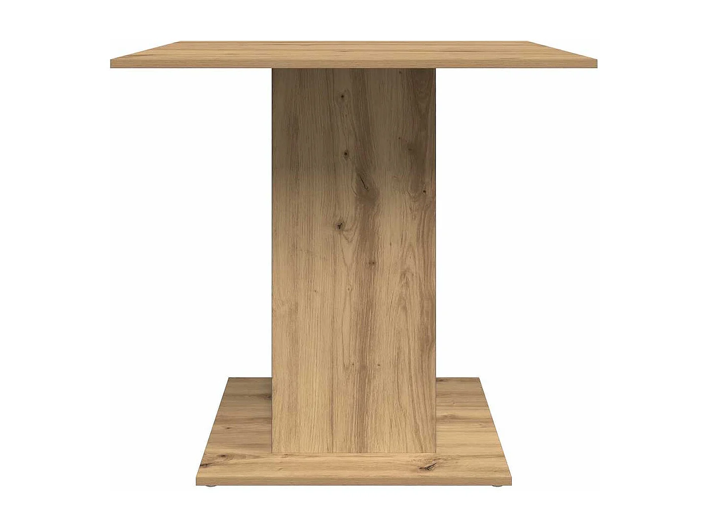 Handgemaakte eikenhouten eettafel 80x80x75 cm van bewerkt hout
