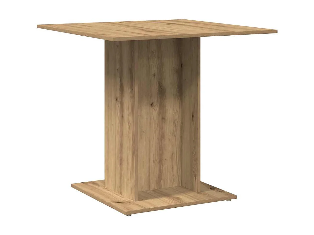 Mesa de comedor de roble artesanal 80x80x75 cm madera de ingeniería