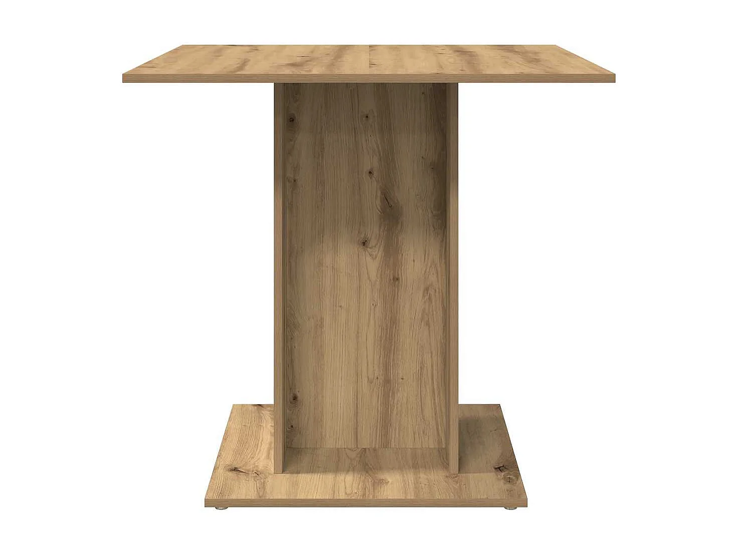 Mesa de comedor de roble artesanal 80x80x75 cm madera de ingeniería