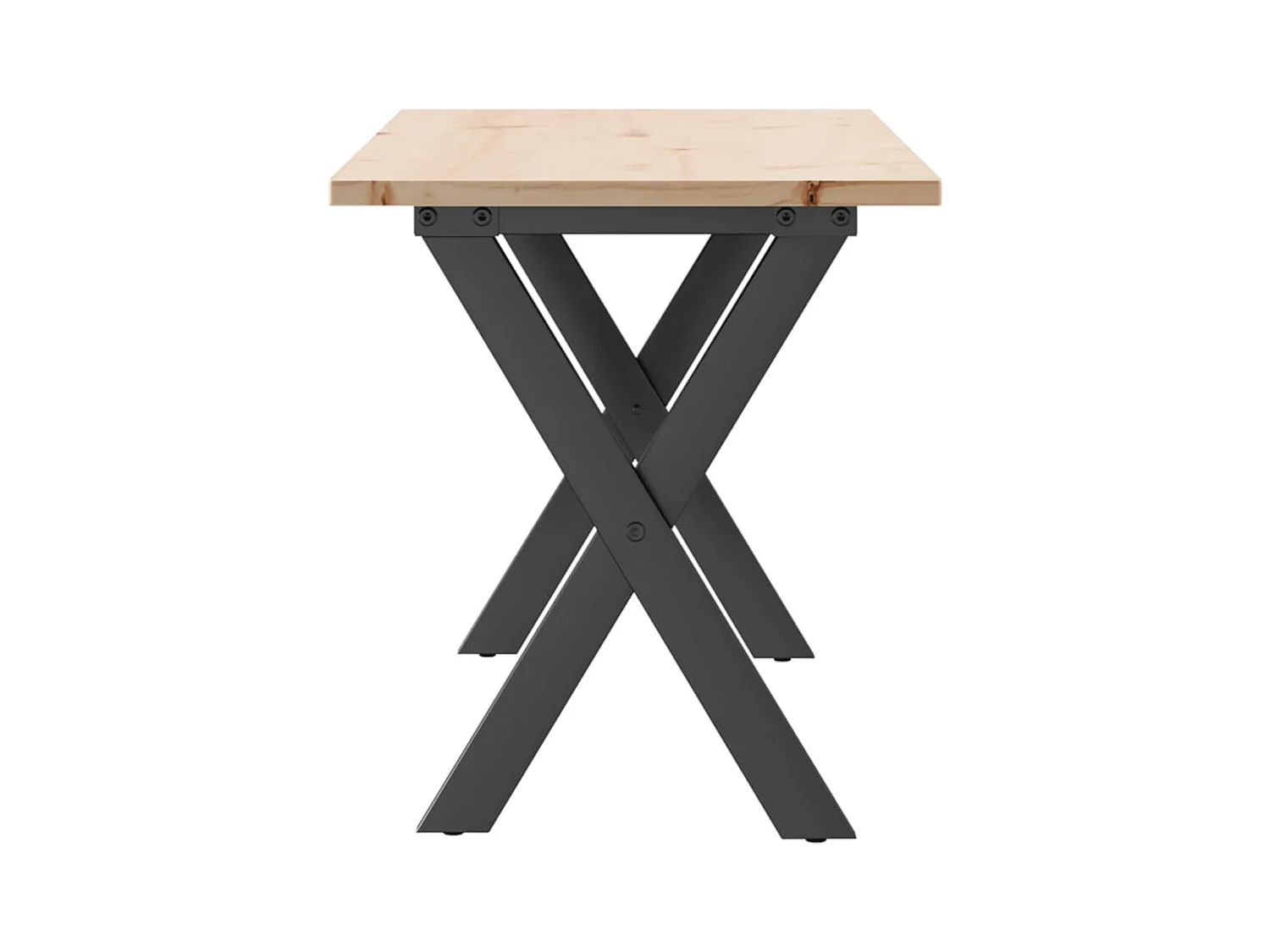 X-frame salontafel 110x40x45 cm massief grenenhout en staal