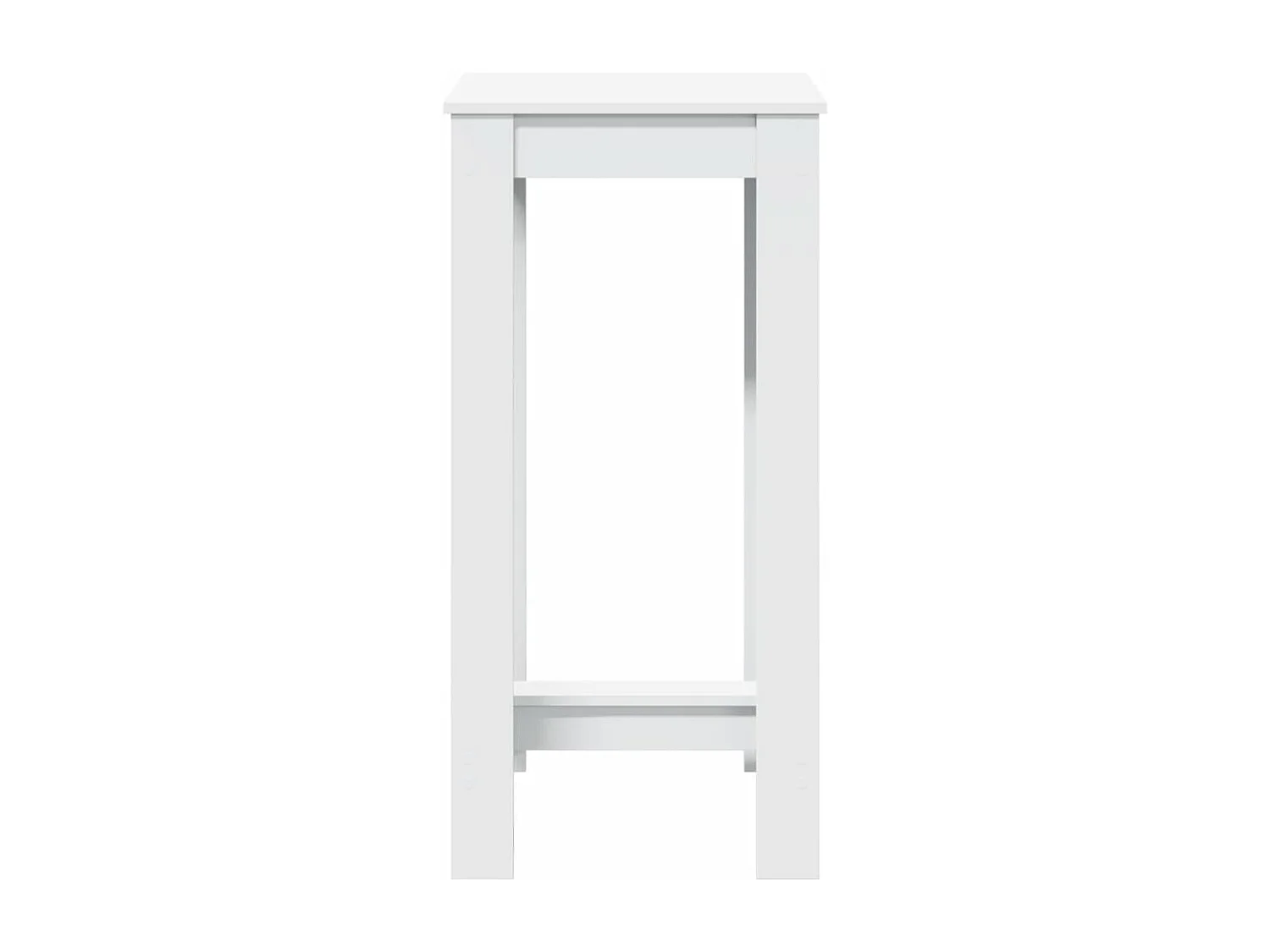 Witte bartafel 51x50x103,5 cm bewerkt hout