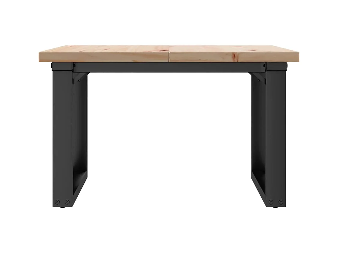 O-frame salontafel 60x60x40,5cm massief grenenhout en staal