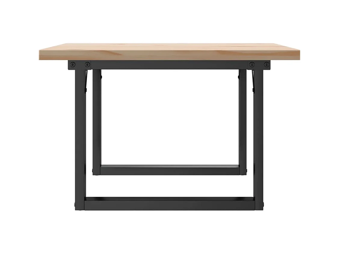 O-frame salontafel 60x60x40,5cm massief grenenhout en staal