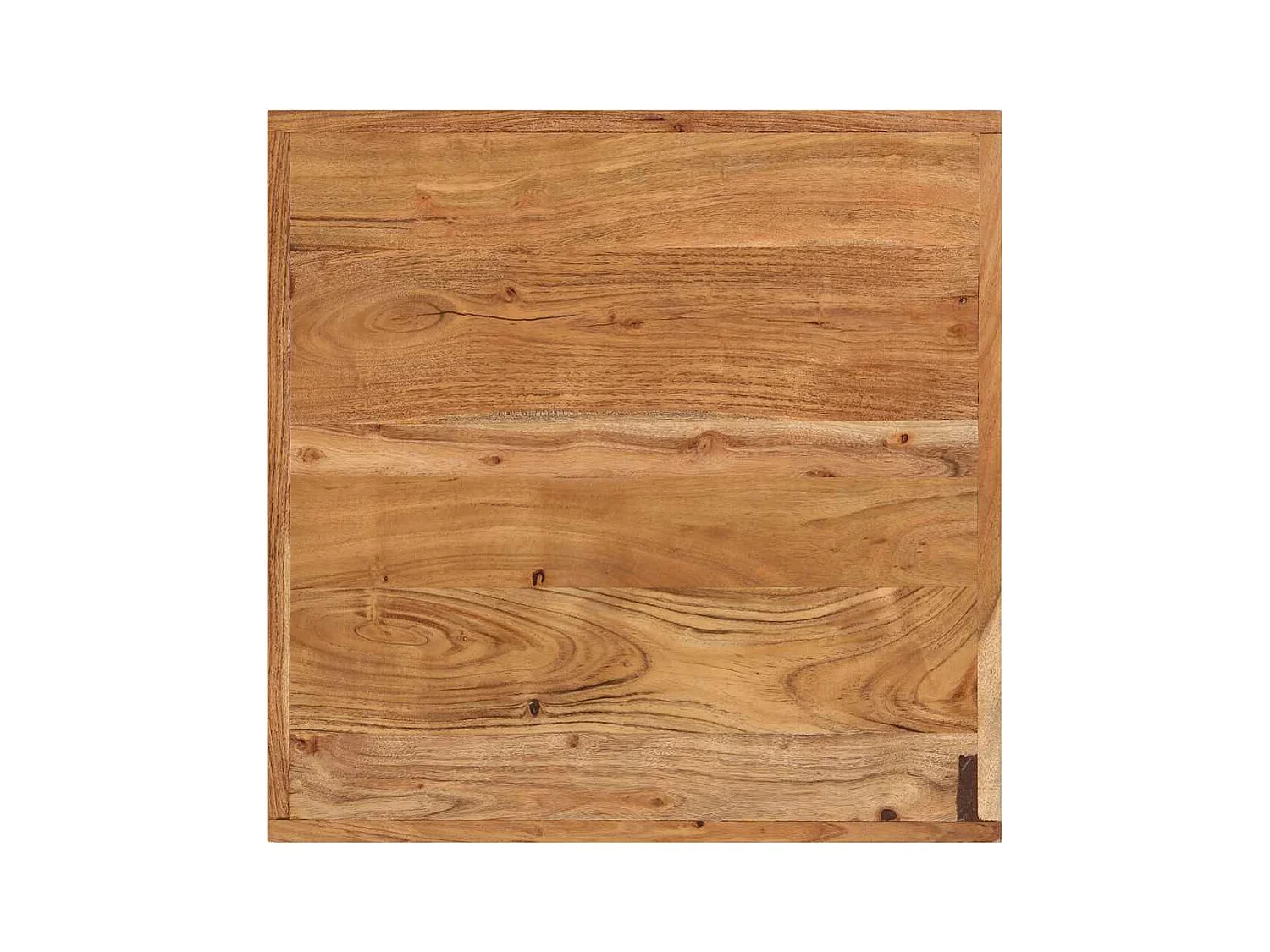 Bartafel 55x55x107 cm massief acaciahout en ijzer