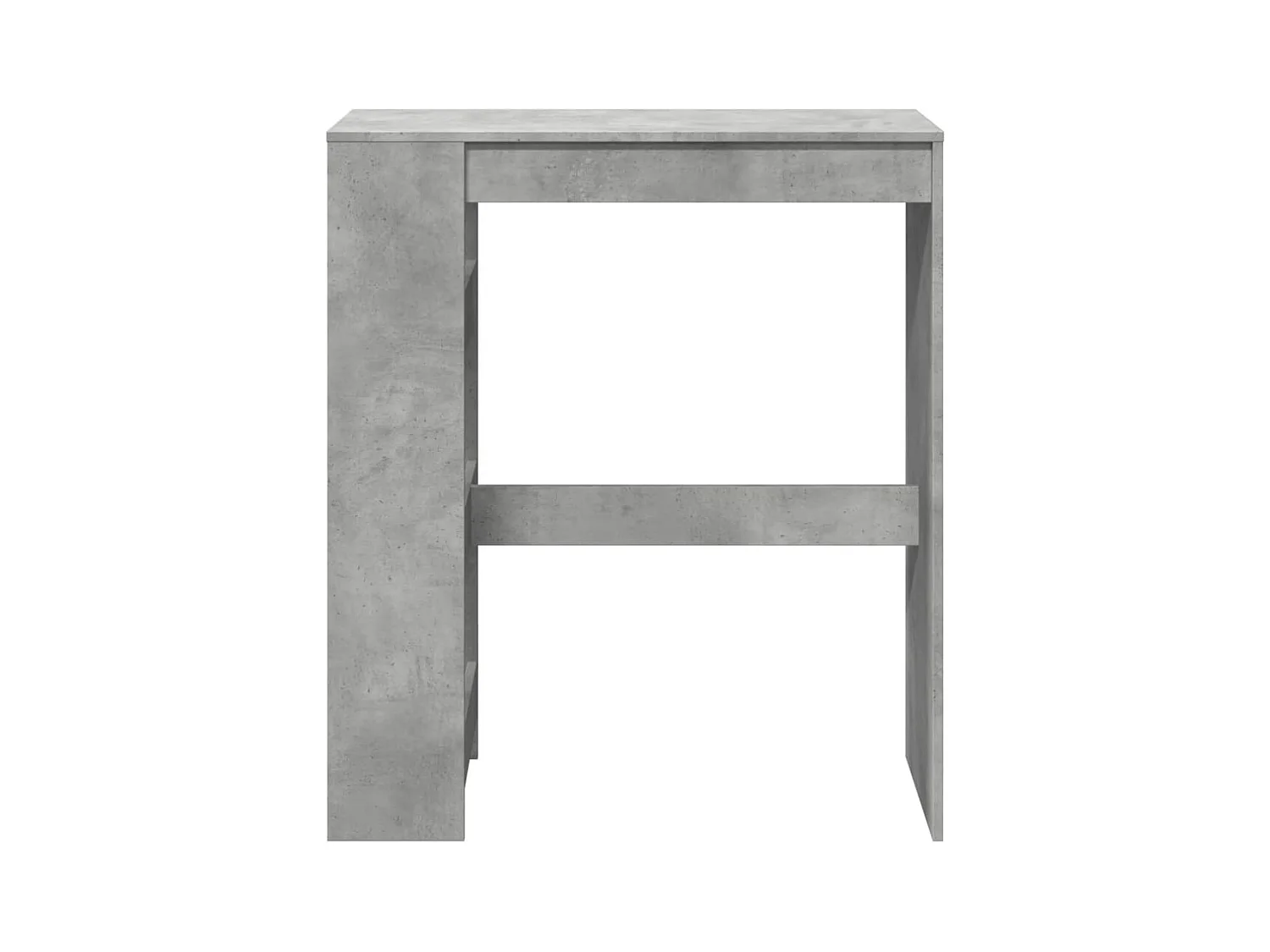 Betongrijze bartafel van bewerkt hout met planken