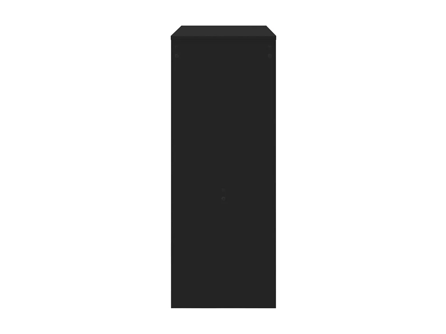 Mesa de bar con estantes de madera de ingeniería negra