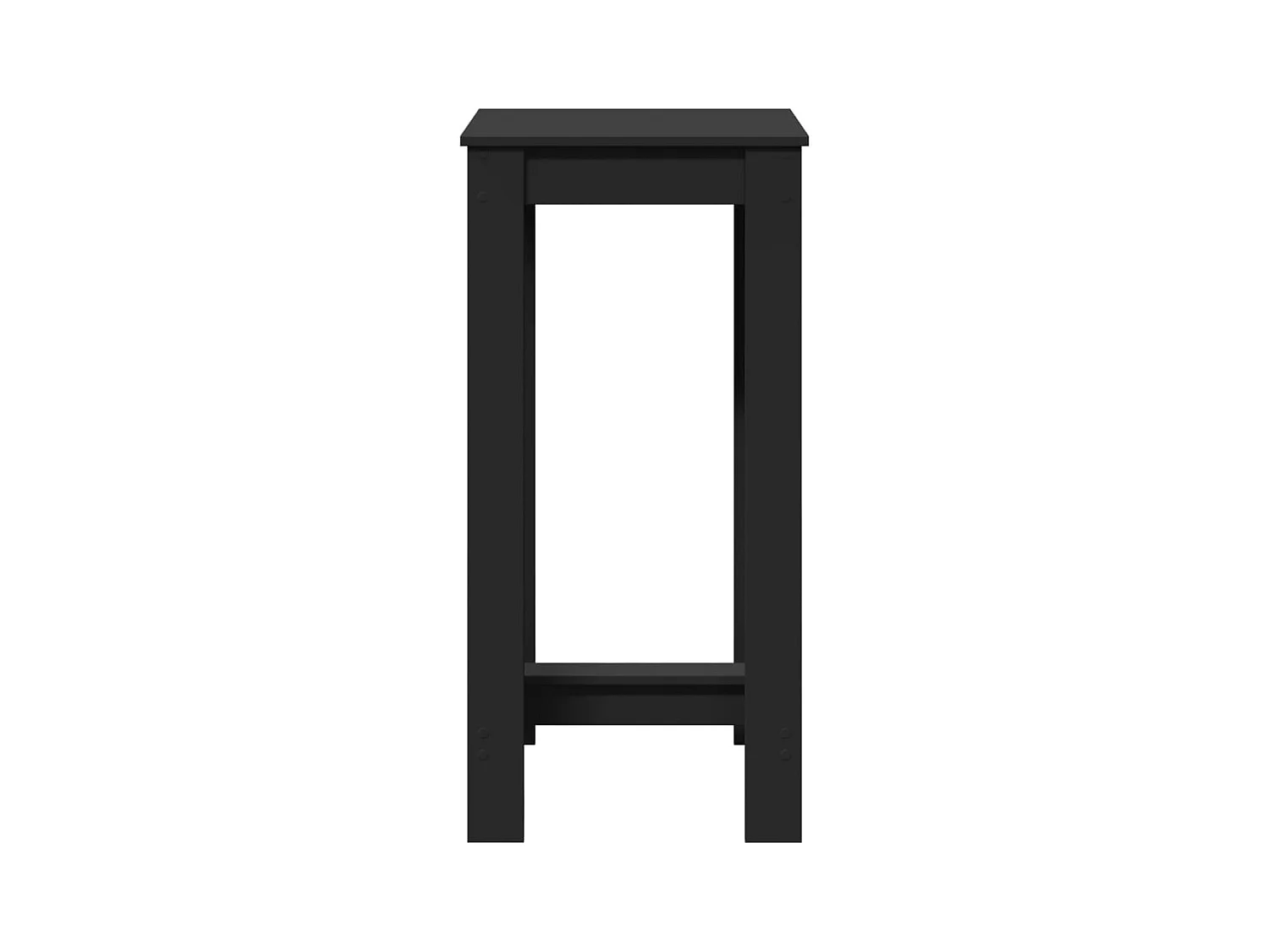 Zwarte bartafel 51x50x103,5 cm bewerkt hout