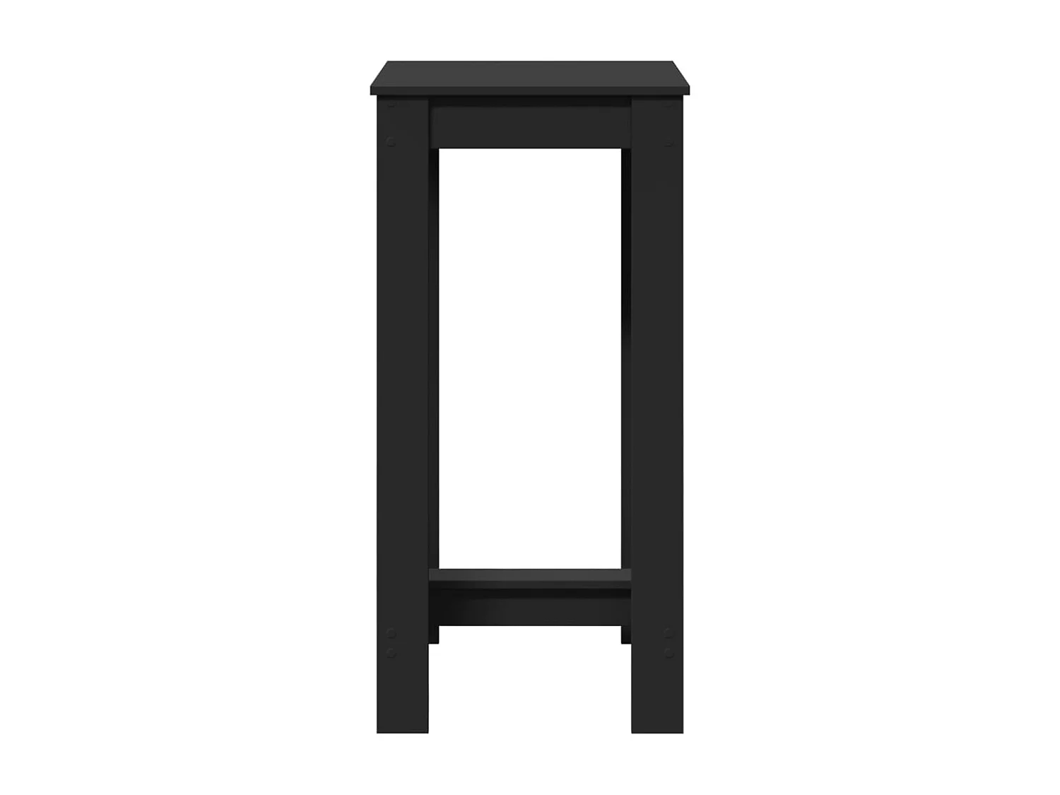 Mesa de bar negra 51x50x103,5 cm madera de ingeniería