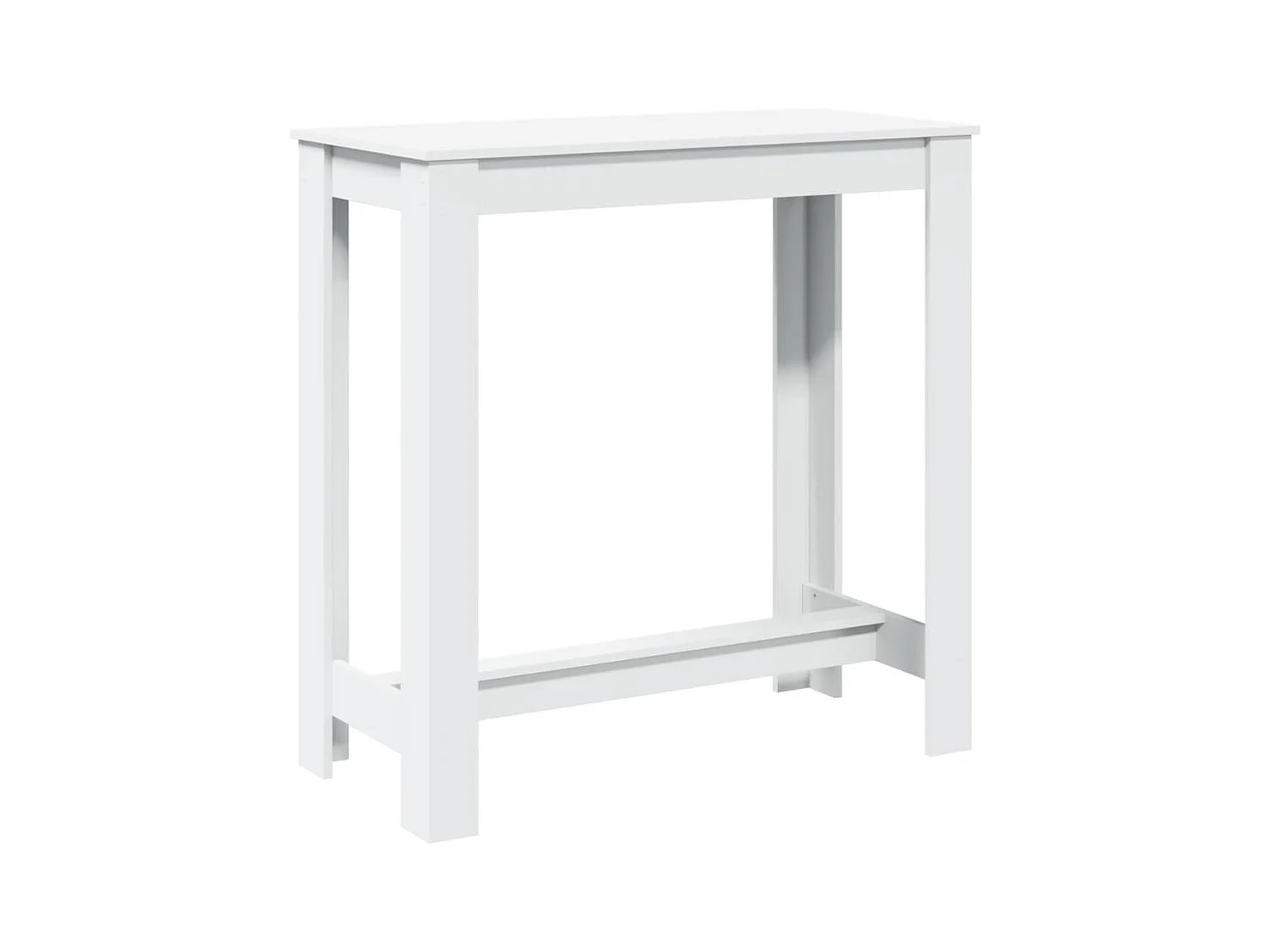 Witte bartafel 102x50x103,5 cm bewerkt hout