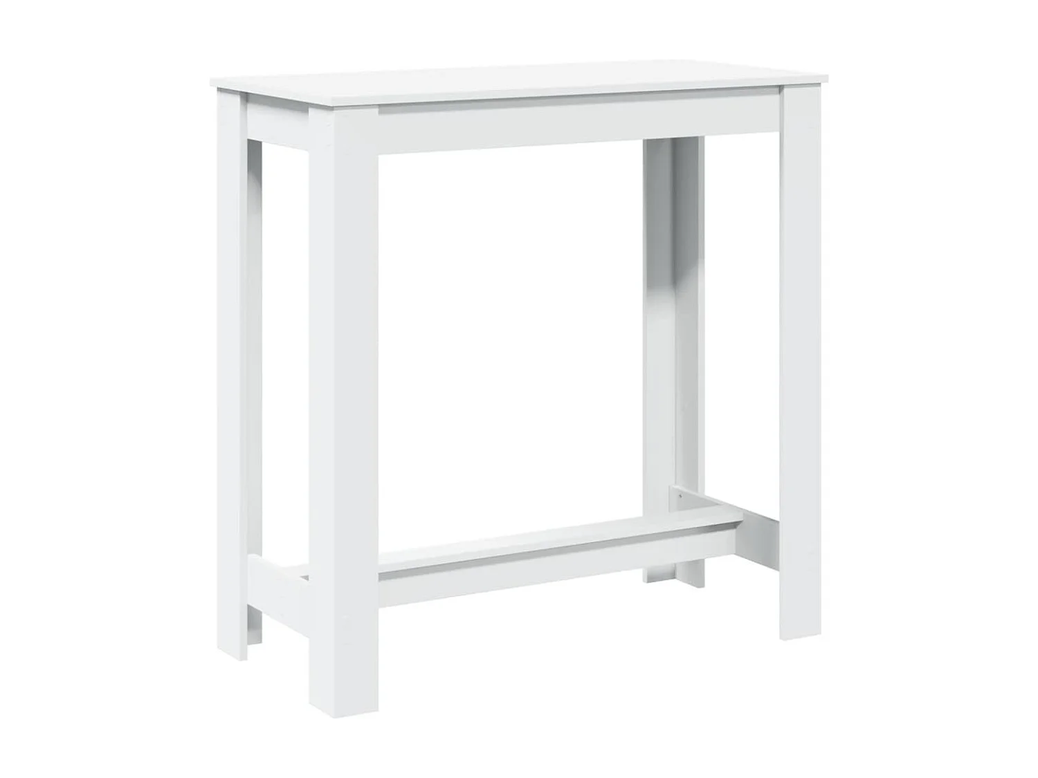 Mesa de bar blanca 102x50x103,5 cm madera de ingeniería