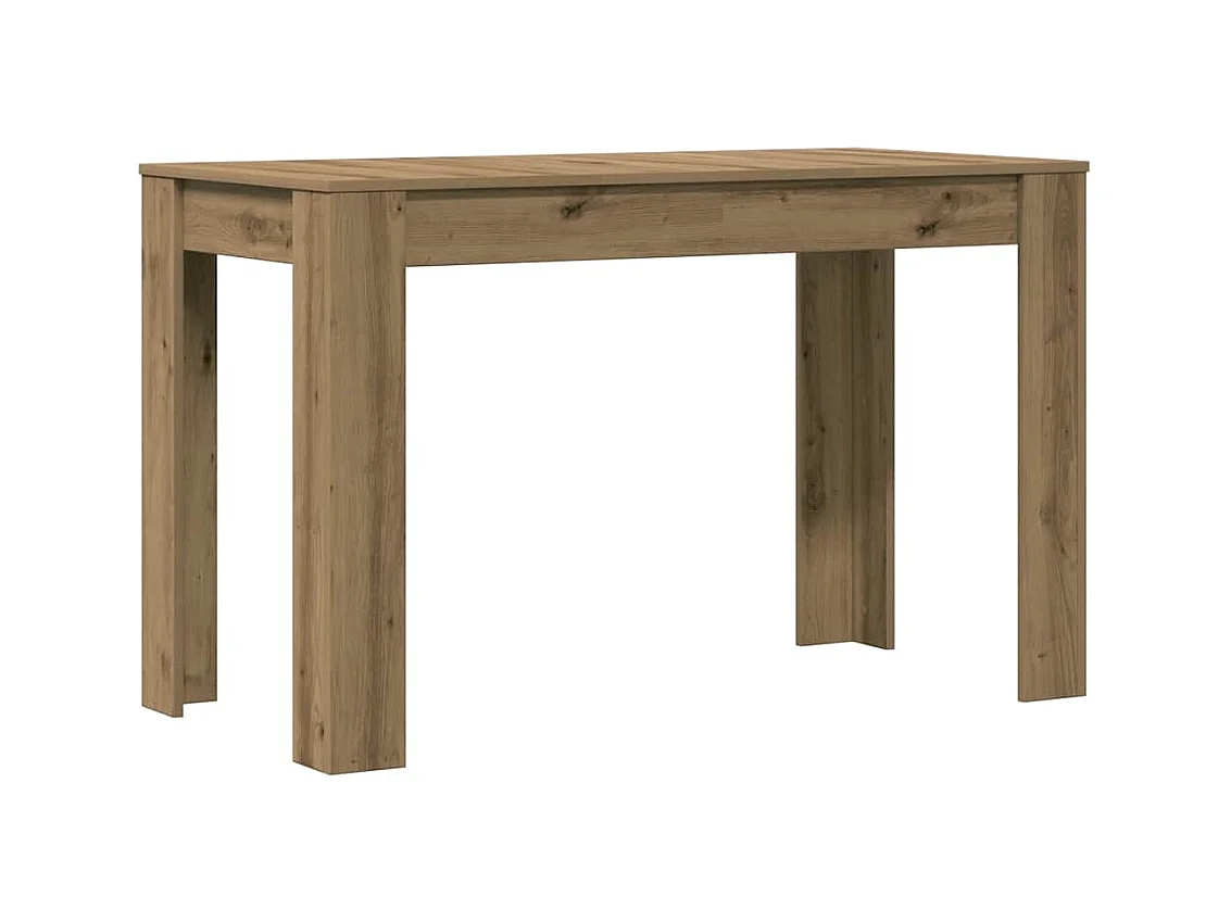 Table à manger chêne artisanal 120x60x76 cm bois d'ingénierie