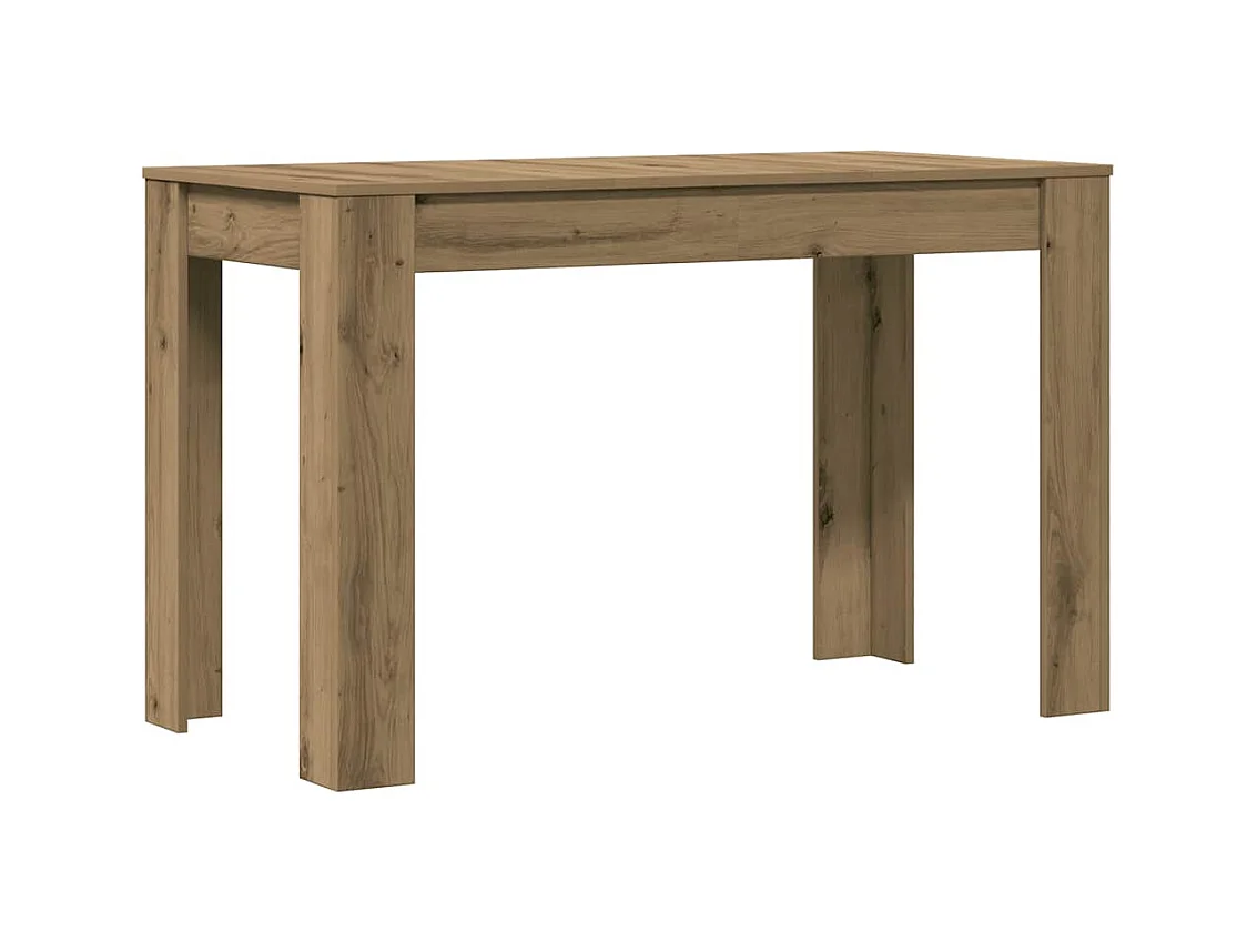 Table à manger chêne artisanal 120x60x76 cm bois d'ingénierie