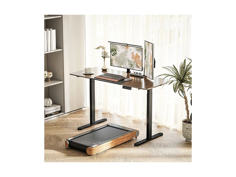 Châssis de bureau électrique réglable, double moteur, mémoire 3 positions, acier noir (83x45x70-118cm)