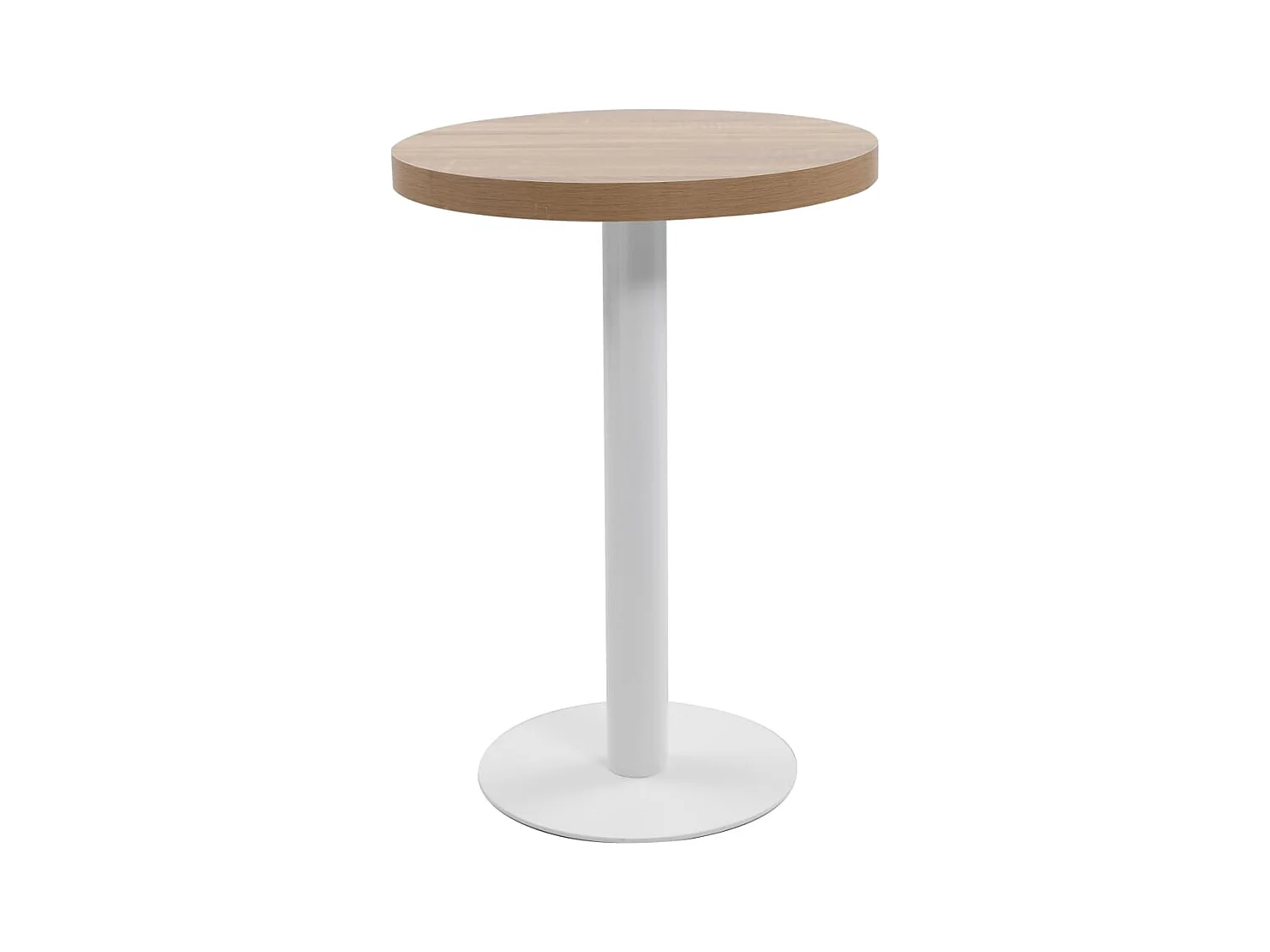 Mesa de bistró marrón claro de 60 cm de MDF