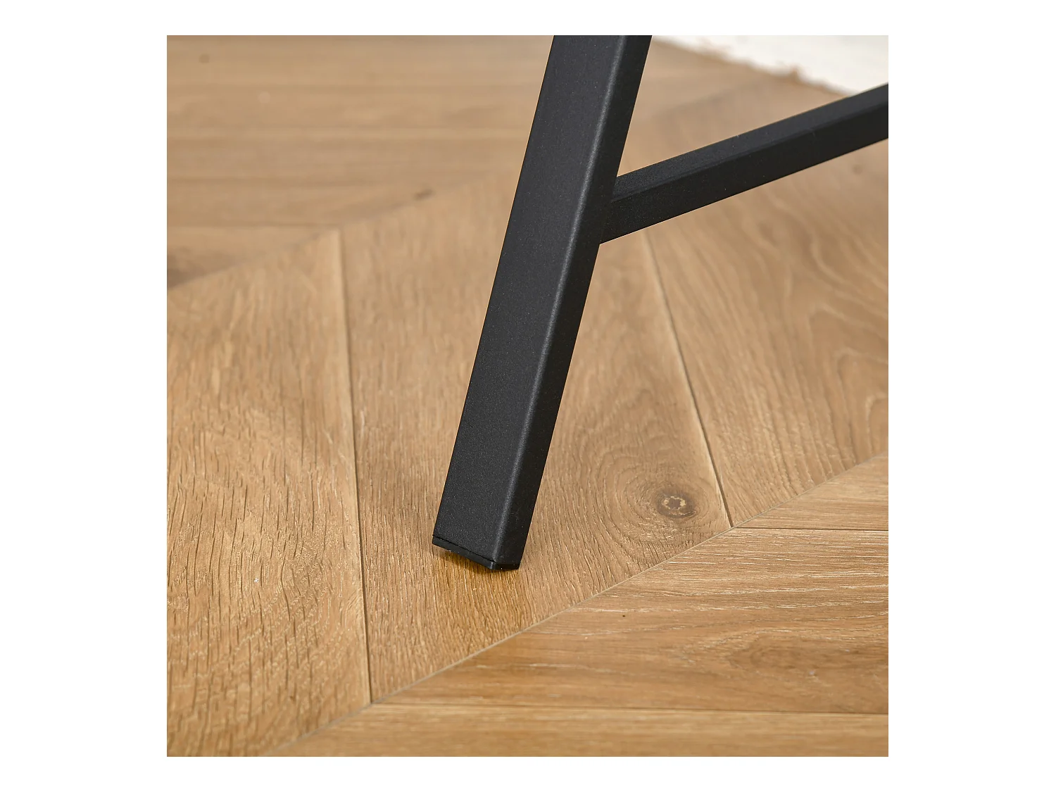 Bureau informatique avec gestion des câbles, MDF, métal, noir (84x45x85 cm)