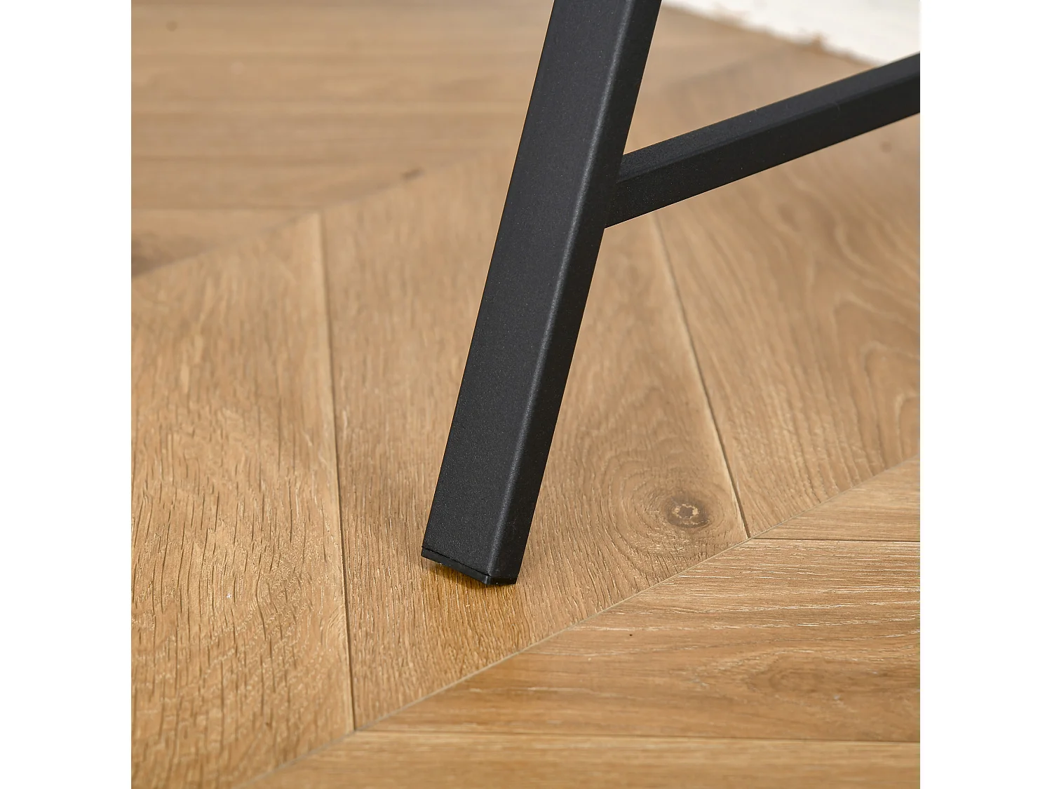 Bureau informatique avec gestion des câbles, MDF, métal, noir (84x45x85 cm)