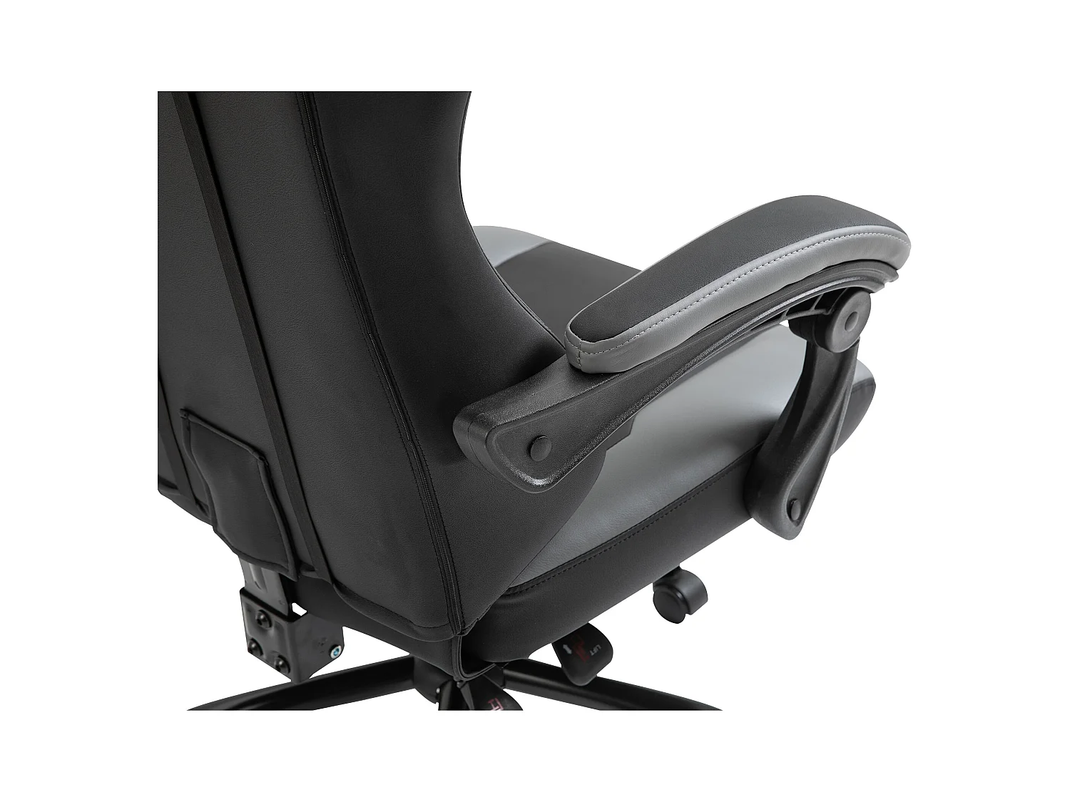 Fauteuil gaming ergonomique avec repose-pieds, mousse, noir, dossier inclinable jusqu’à 160° (62x52x128cm)