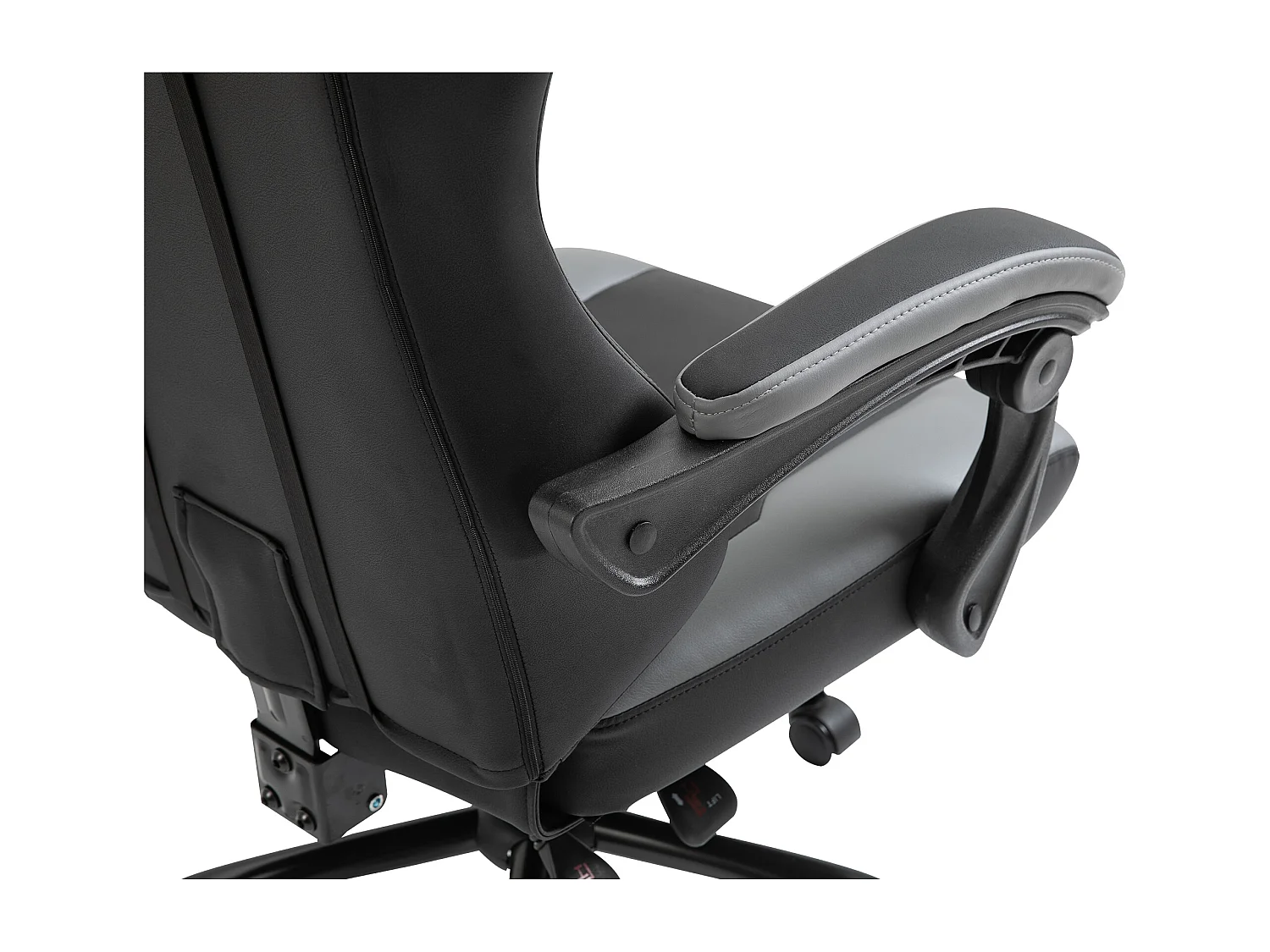 Fauteuil gaming ergonomique avec repose-pieds, mousse, noir, dossier inclinable jusqu’à 160° (62x52x128cm)