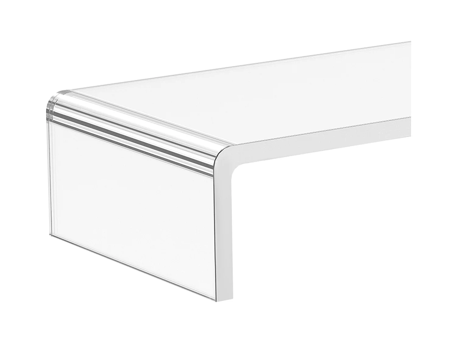 Support ergonomique pour moniteur, acrylique transparent, pour ordinateur portable et écran LCD (53x19x9 cm)