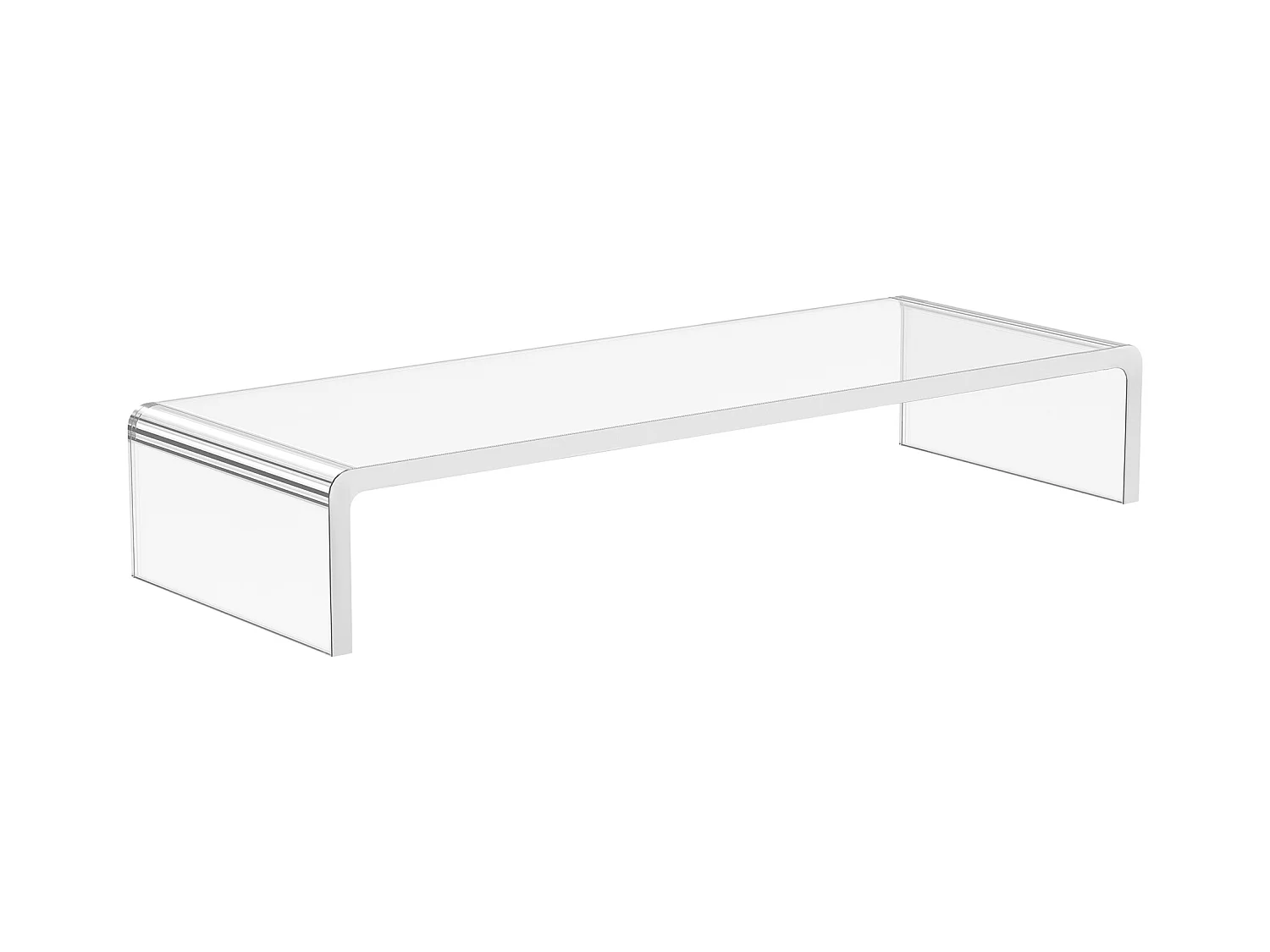 Support ergonomique pour moniteur, acrylique transparent, pour ordinateur portable et écran LCD (53x19x9 cm)