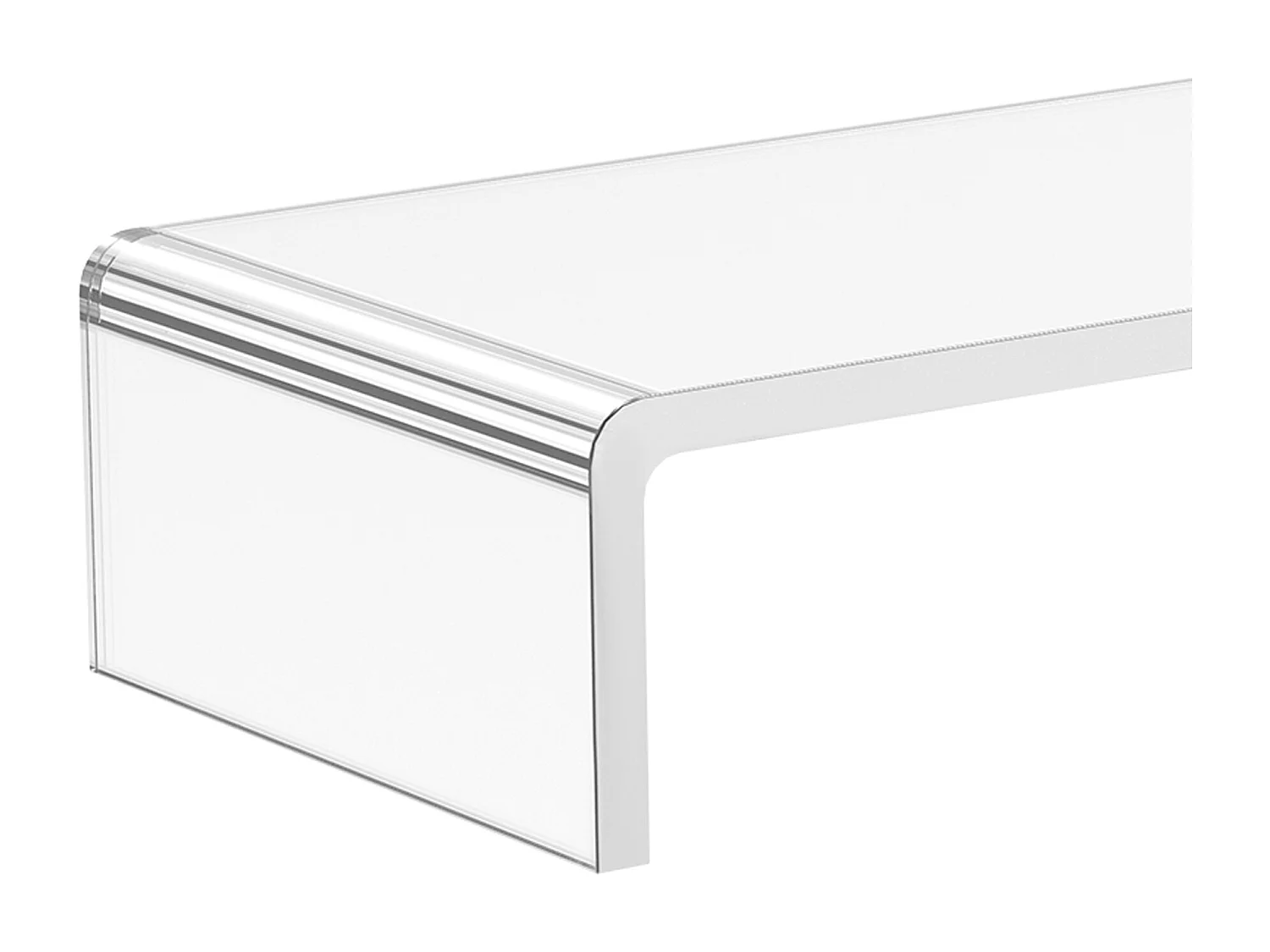 Supporto ergonomico per monitor, in acrilico trasparente, per laptop e schermi LCD (53x19x9 cm)