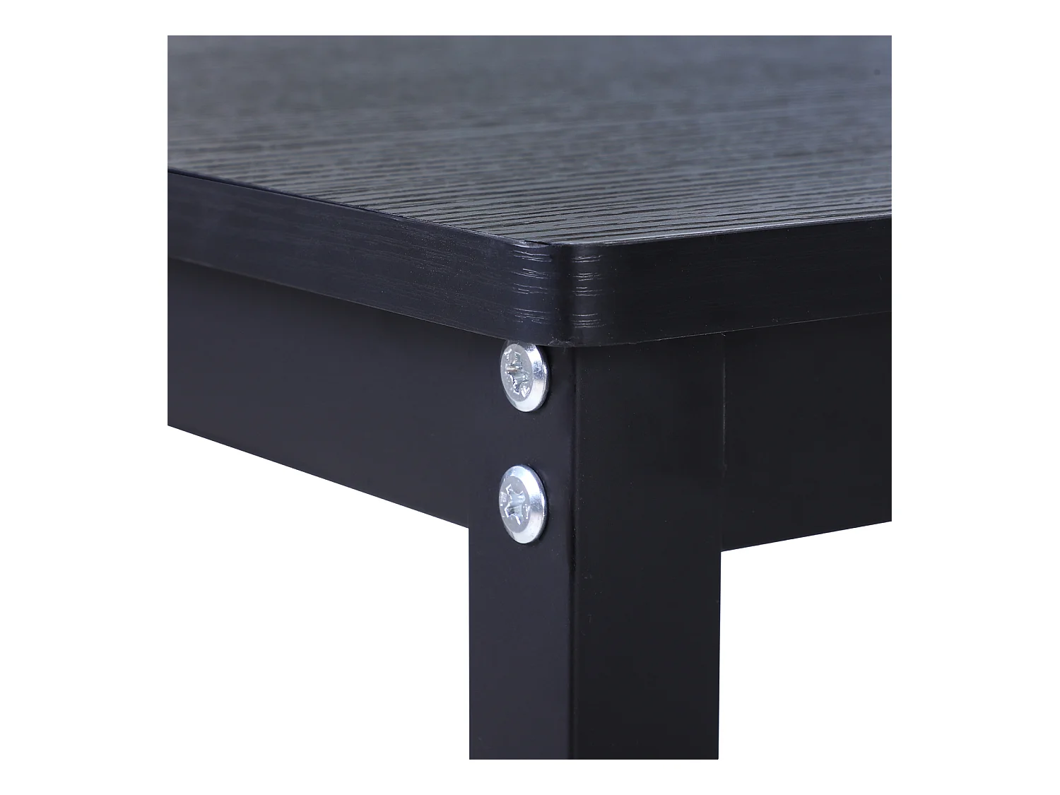 Bureau d'angle réglable en hauteur, métal, noir, avec étagères, (168x120x75 cm)