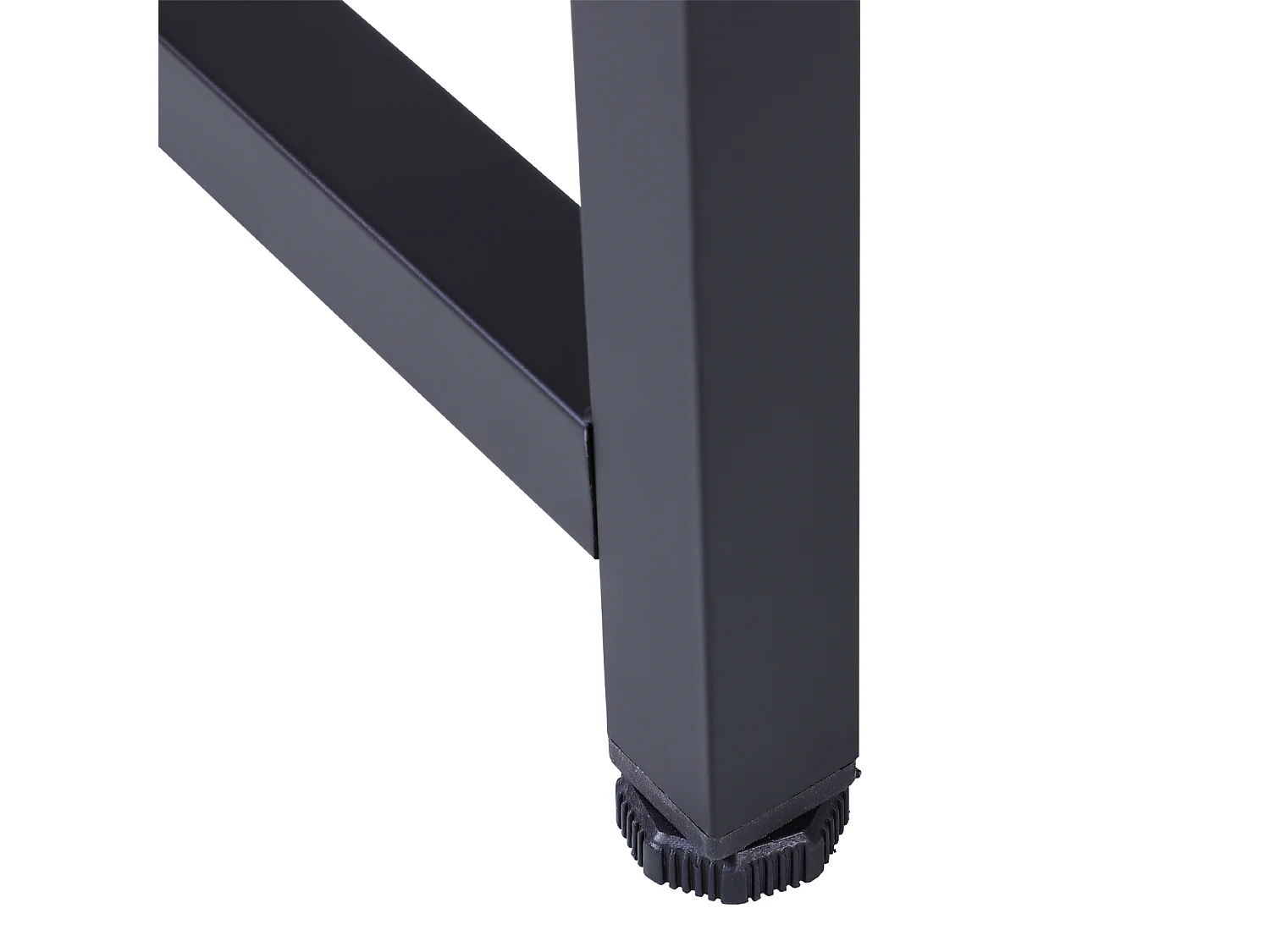 Bureau d'angle réglable en hauteur, métal, noir, avec étagères, (168x120x75 cm)