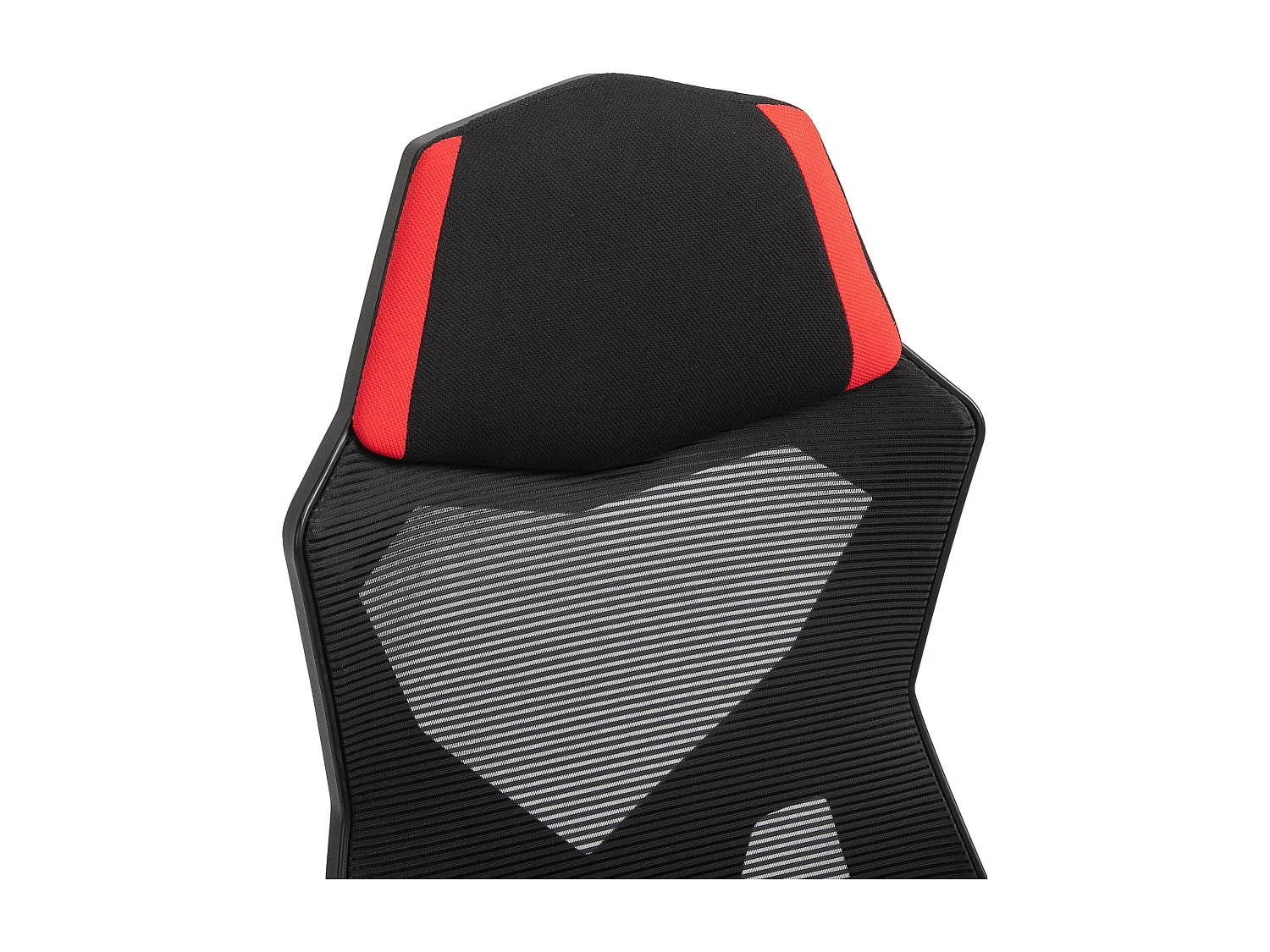 Fauteuil gaming ergonomique avec repose-pieds, hauteur réglable, polyester noir et rouge (58x63x122cm)