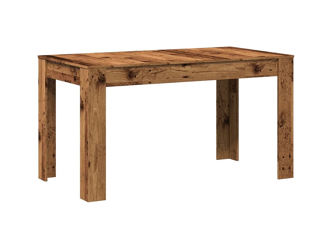 Table à manger vieux bois 140x74,5x76 cm bois d'ingénierie