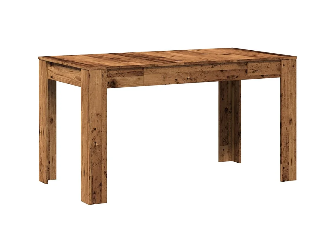 Table à manger vieux bois 140x74,5x76 cm bois d'ingénierie