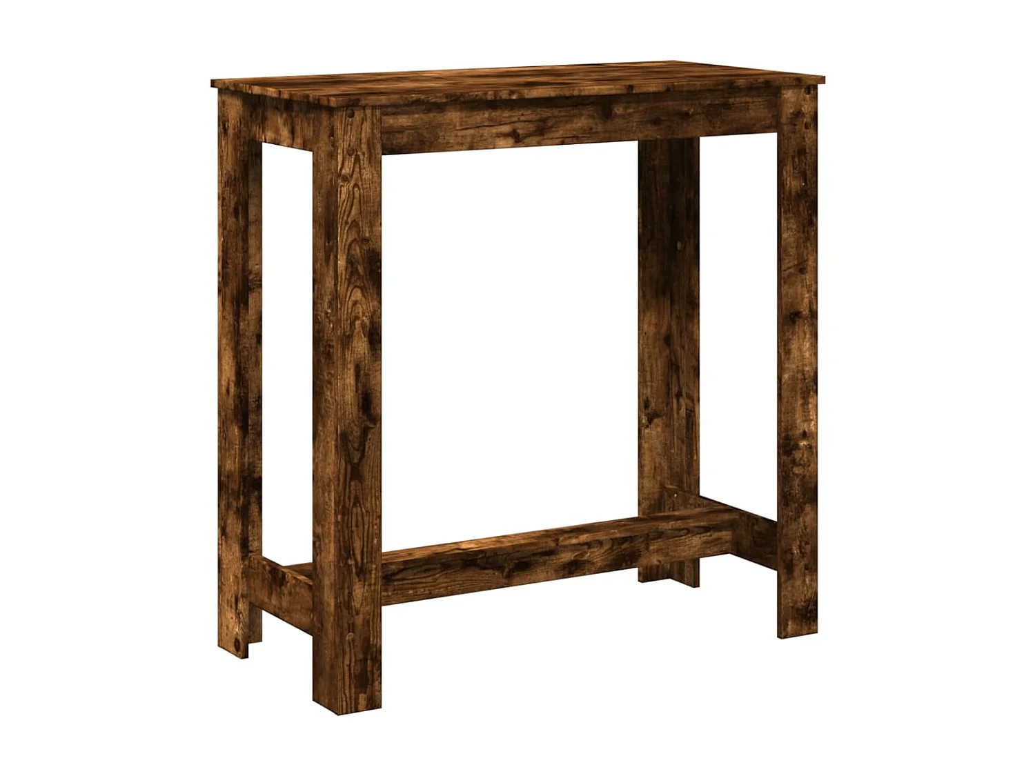 Mesa de bar de roble ahumado 102x50x103,5 cm madera de ingeniería