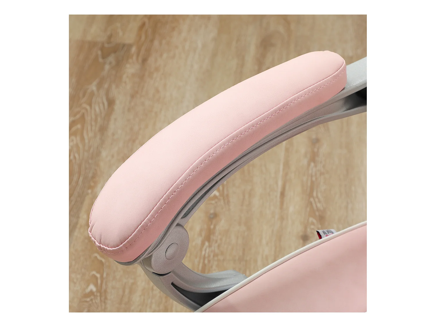 Fauteuil gaming avec repose-pieds, hauteur réglable, cuir synthétique, rose (63x63x123 cm)